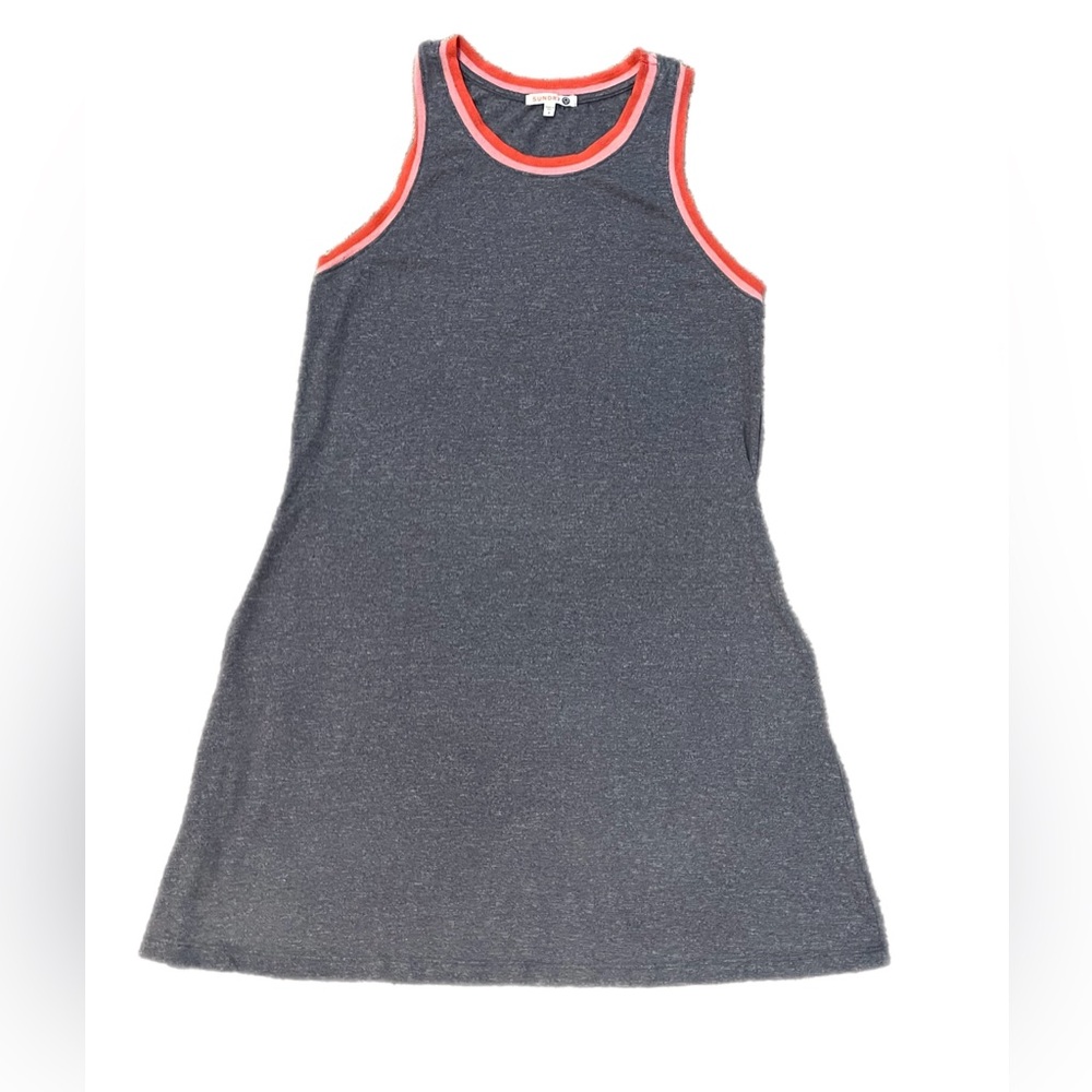 Anthropologie Sundry Tank Racerback Midi Sundress Clean Girl Pockets Grey 2